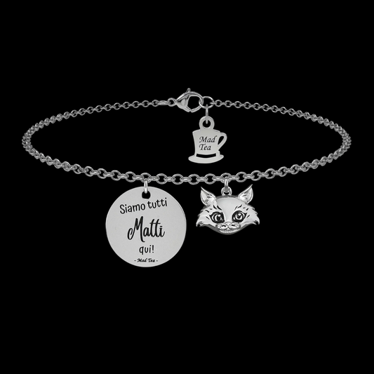 Bracciale Gatto di Alice “Siamo tutti matti!”