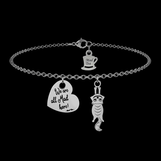 Bracciale Gatto di Alice “We are all mad here!”