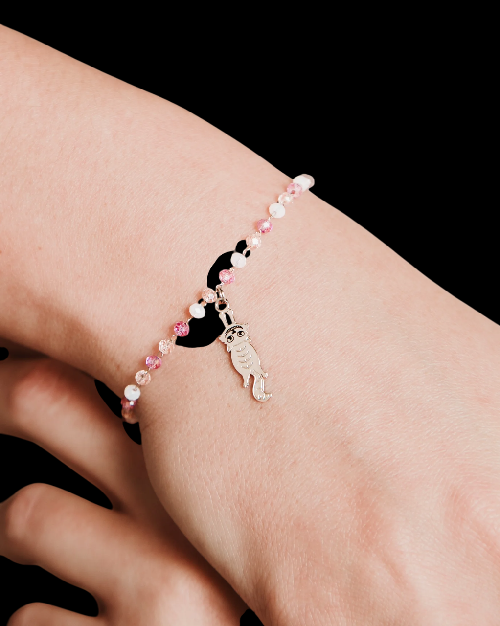 Bracciale cristalli “Gatto di Alice”
