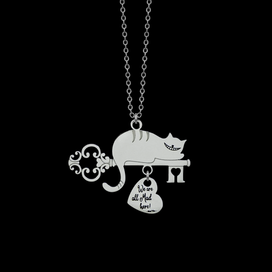 Collana Gatto di Alice “We are all mad here!”
