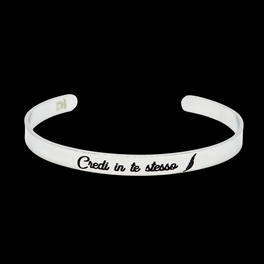 Bracciale rigido “Credi in te stesso”