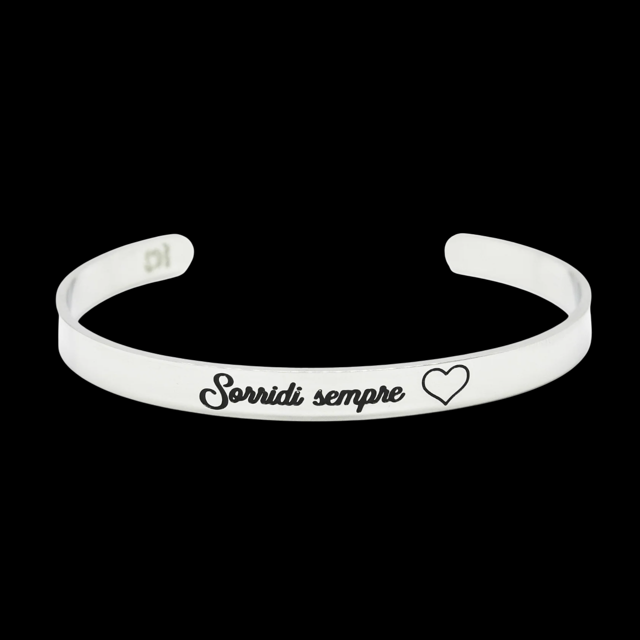 Bracciale rigido “Sorridi sempre”
