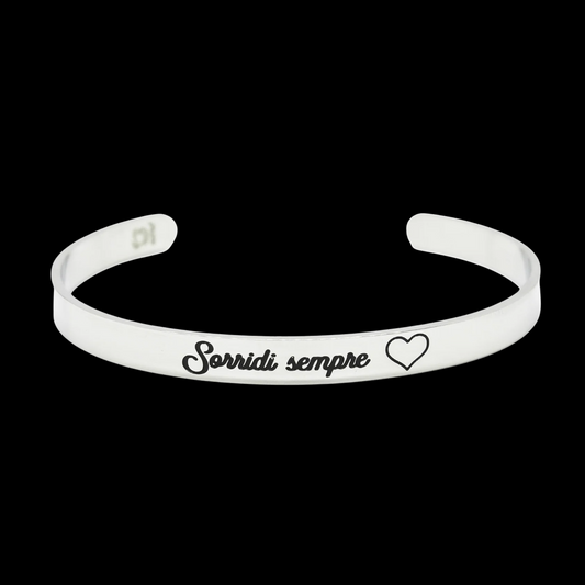 Bracciale rigido “Sorridi sempre”