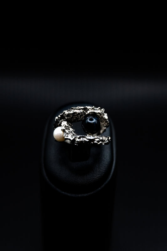 Anello Artigianale in Argento "Linea Frammenti di Luna"