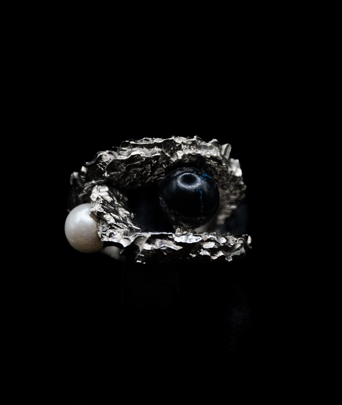 Anello Artigianale in Argento "Linea Frammenti di Luna"
