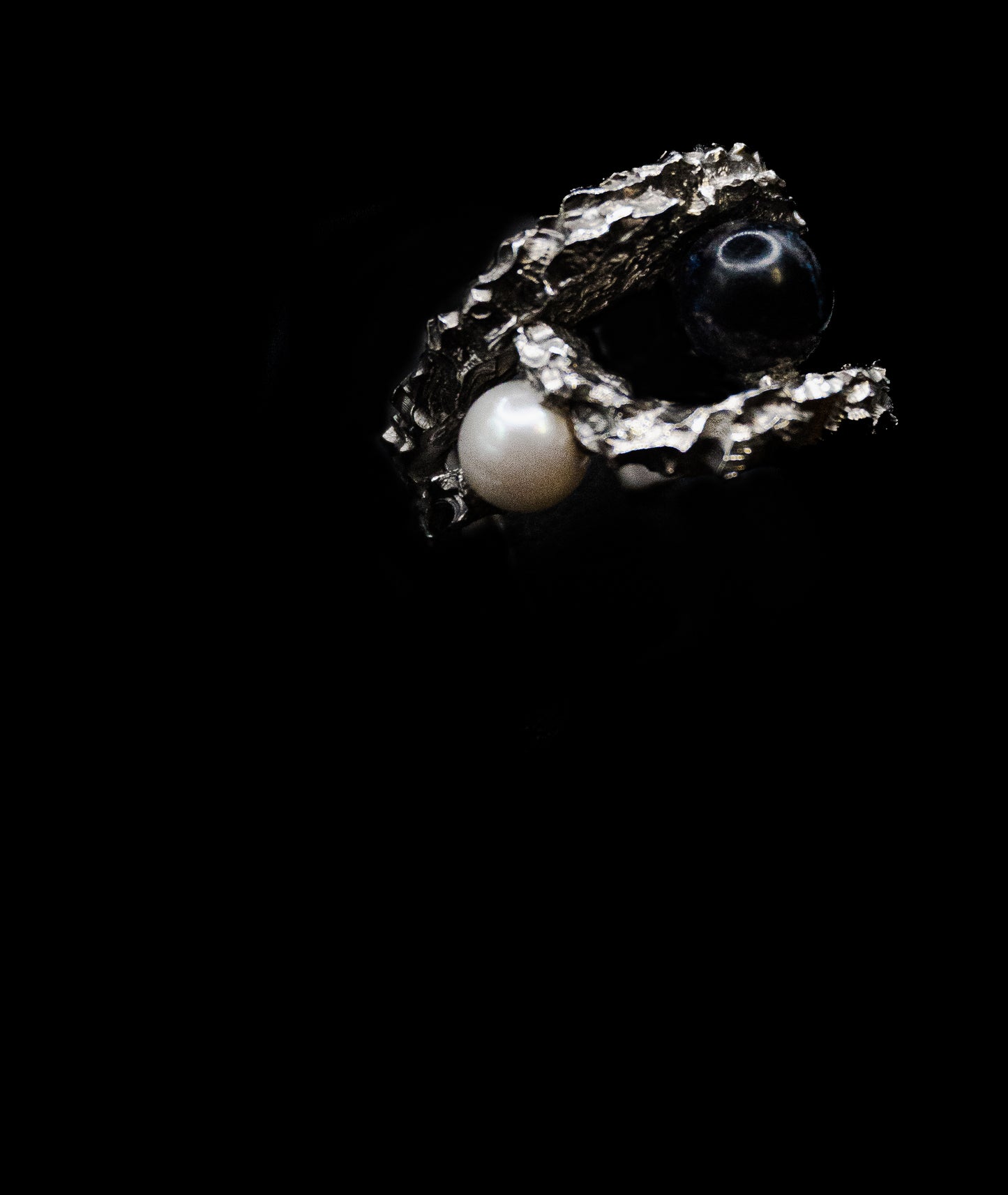 Anello Artigianale in Argento "Linea Frammenti di Luna"