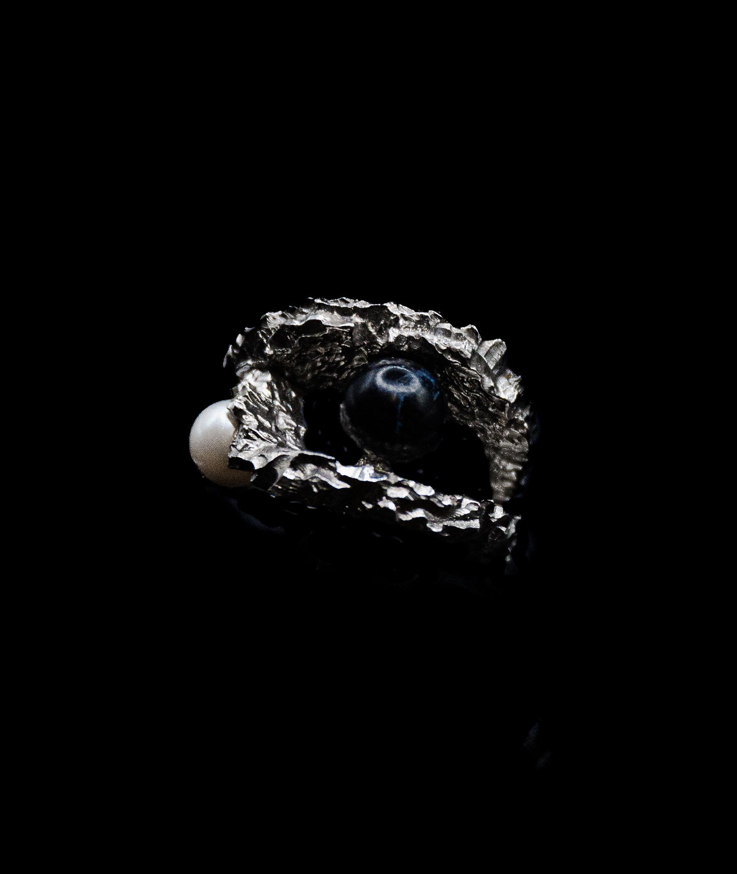 Anello Artigianale in Argento "Linea Frammenti di Luna"