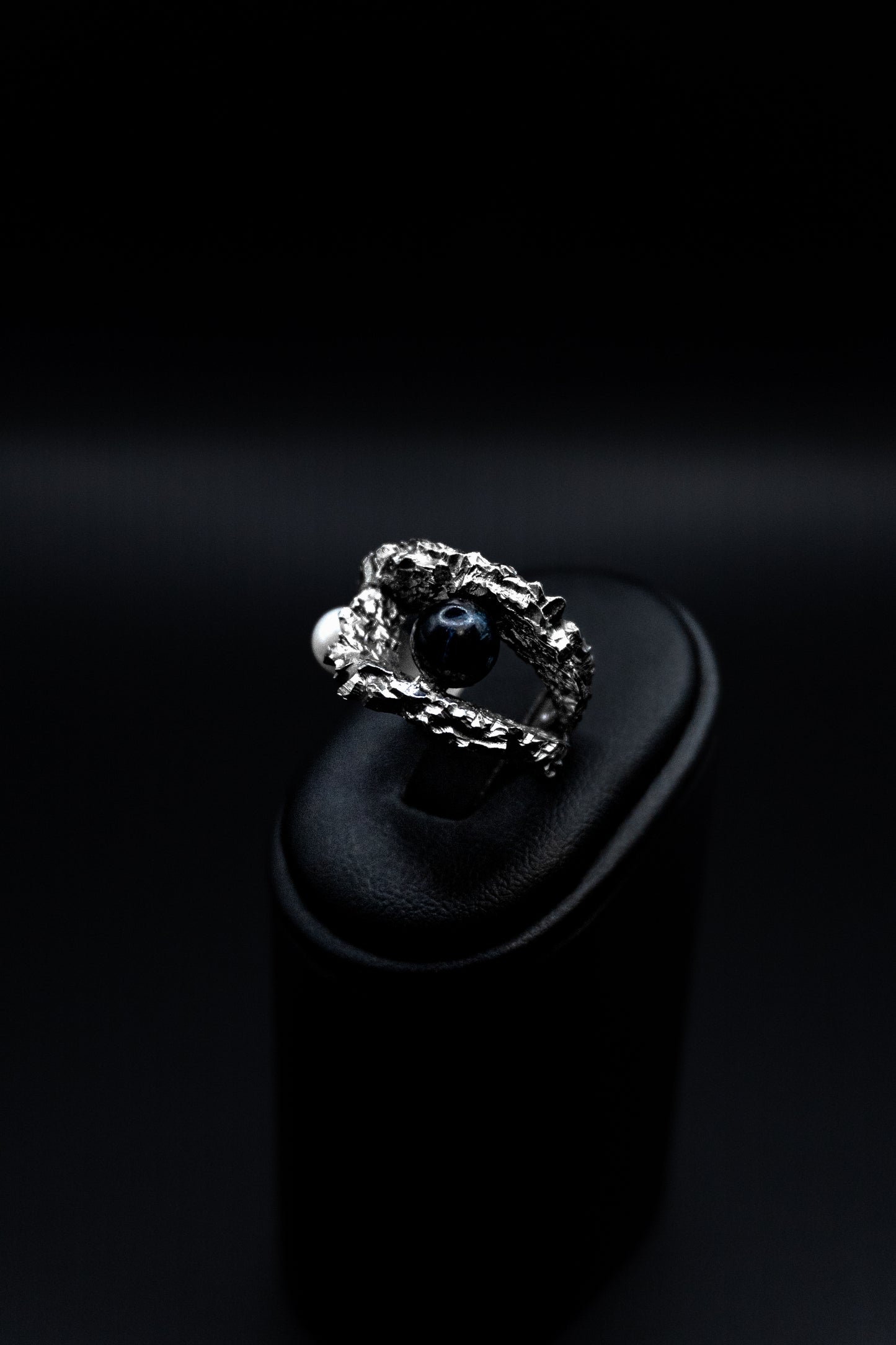 Anello Artigianale in Argento "Linea Frammenti di Luna"