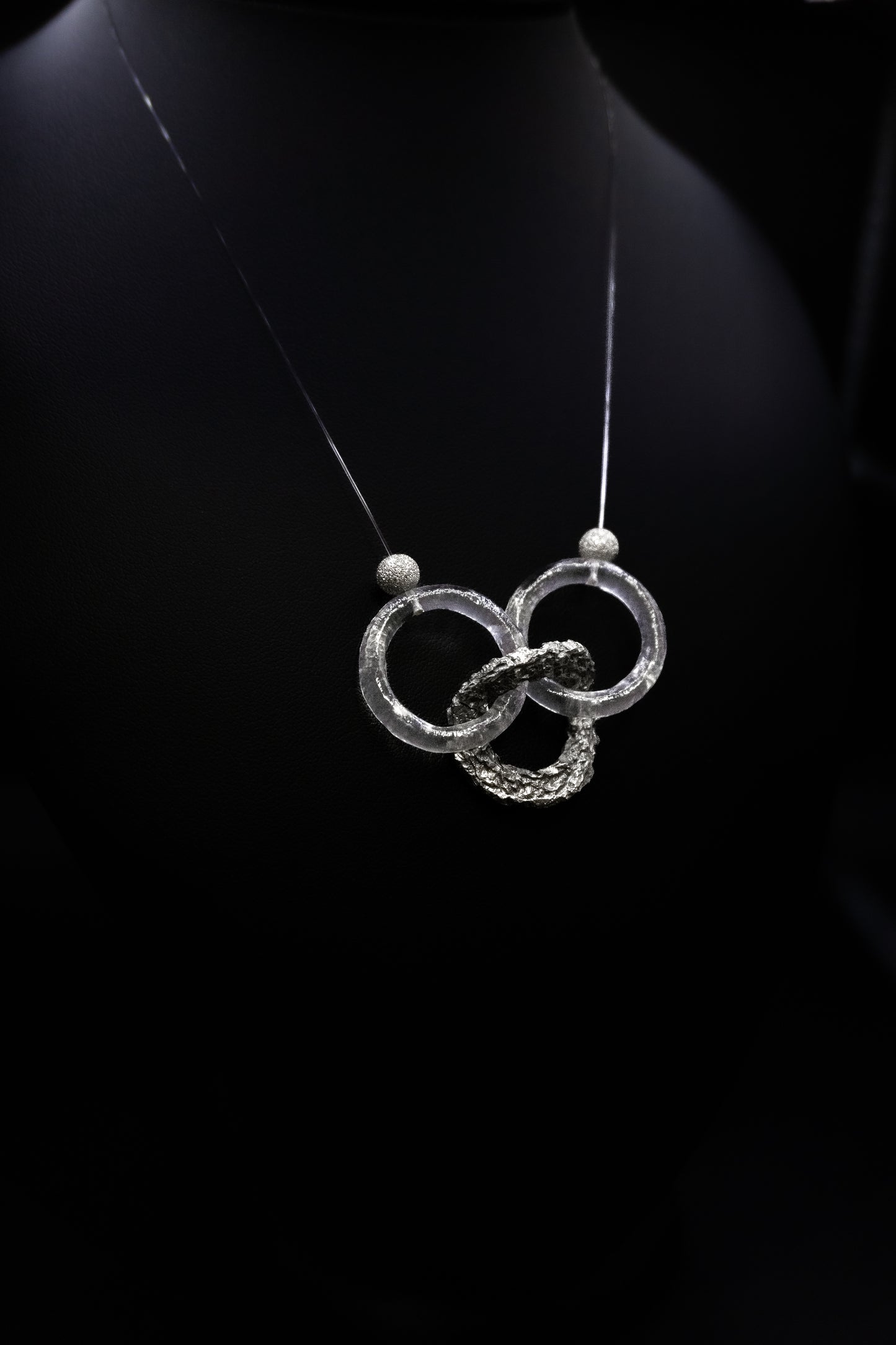 Collana Artigianale in Argento "Linea Frammenti di Luna"