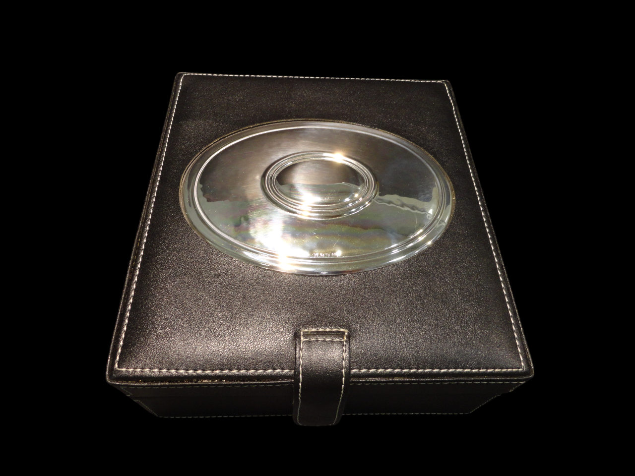 Cofanetto pelle e argento