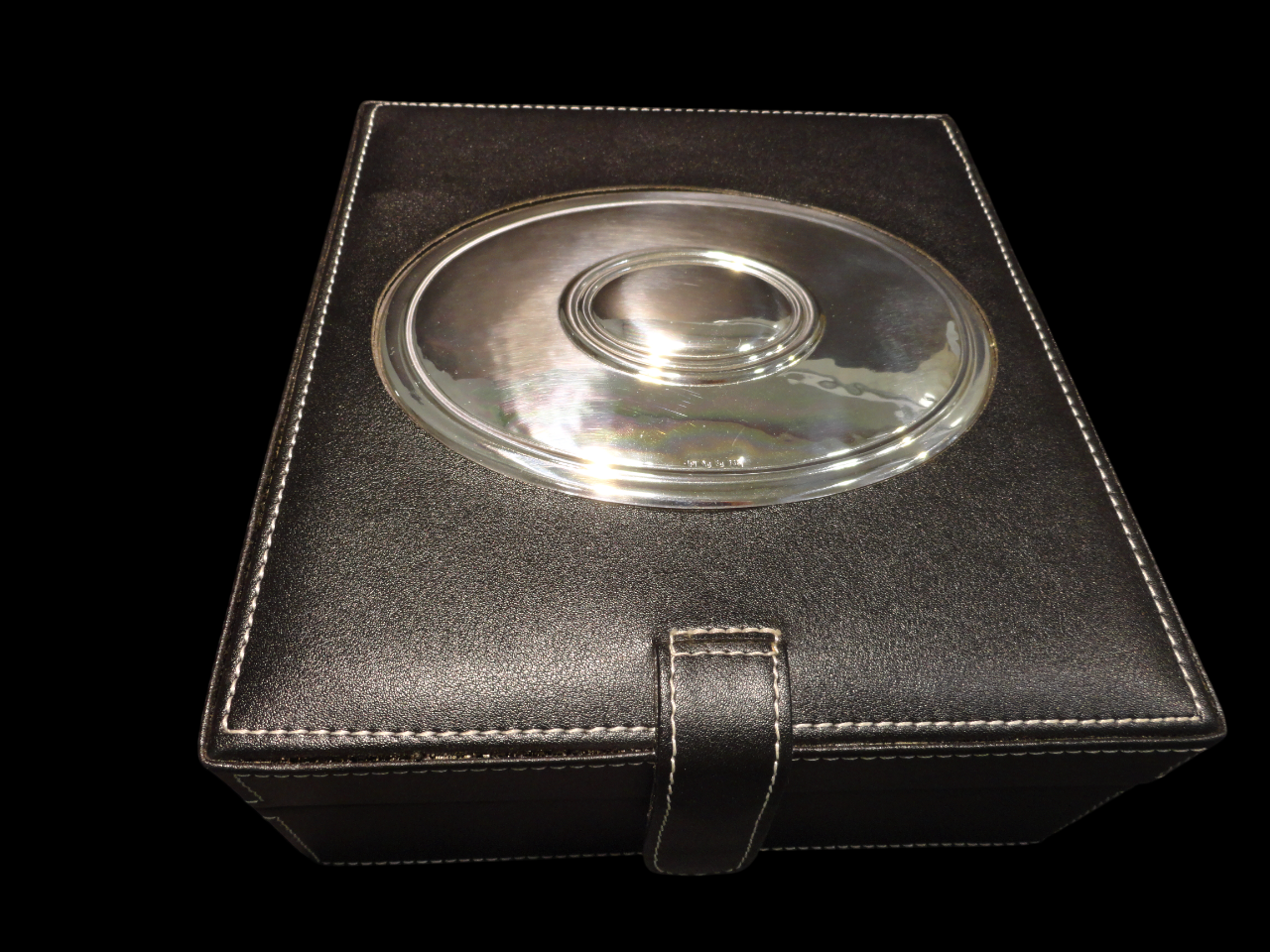 Cofanetto pelle e argento