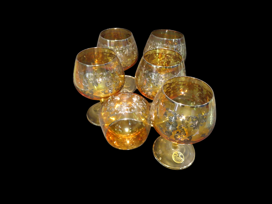 Bicchieri cognac cristallo e platino