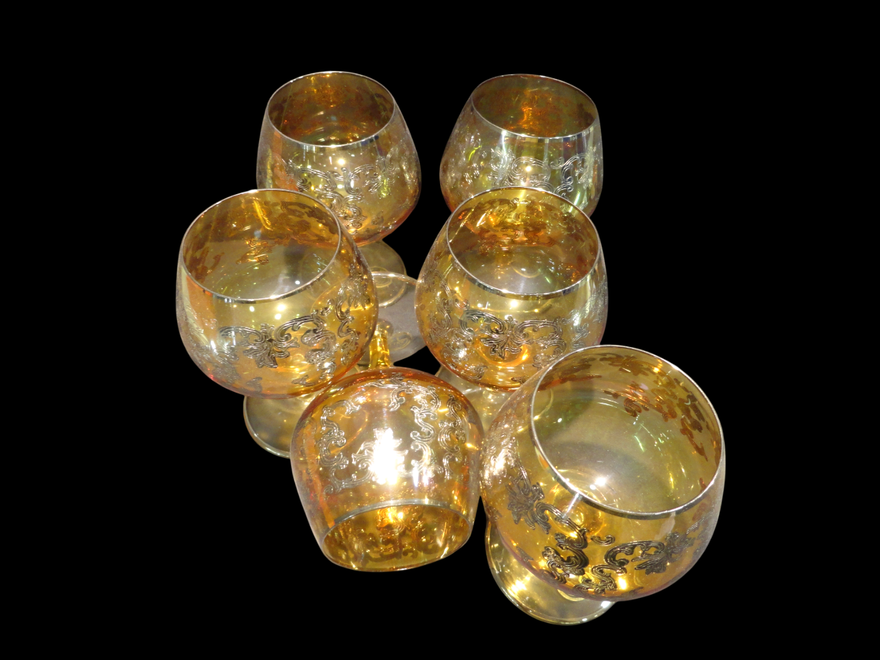 Bicchieri cognac cristallo e platino