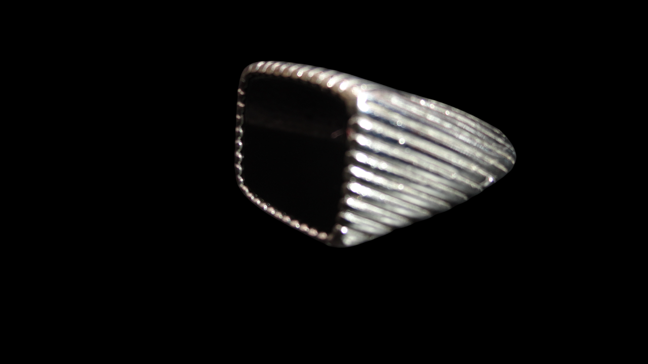 Anello argento uomo con onice