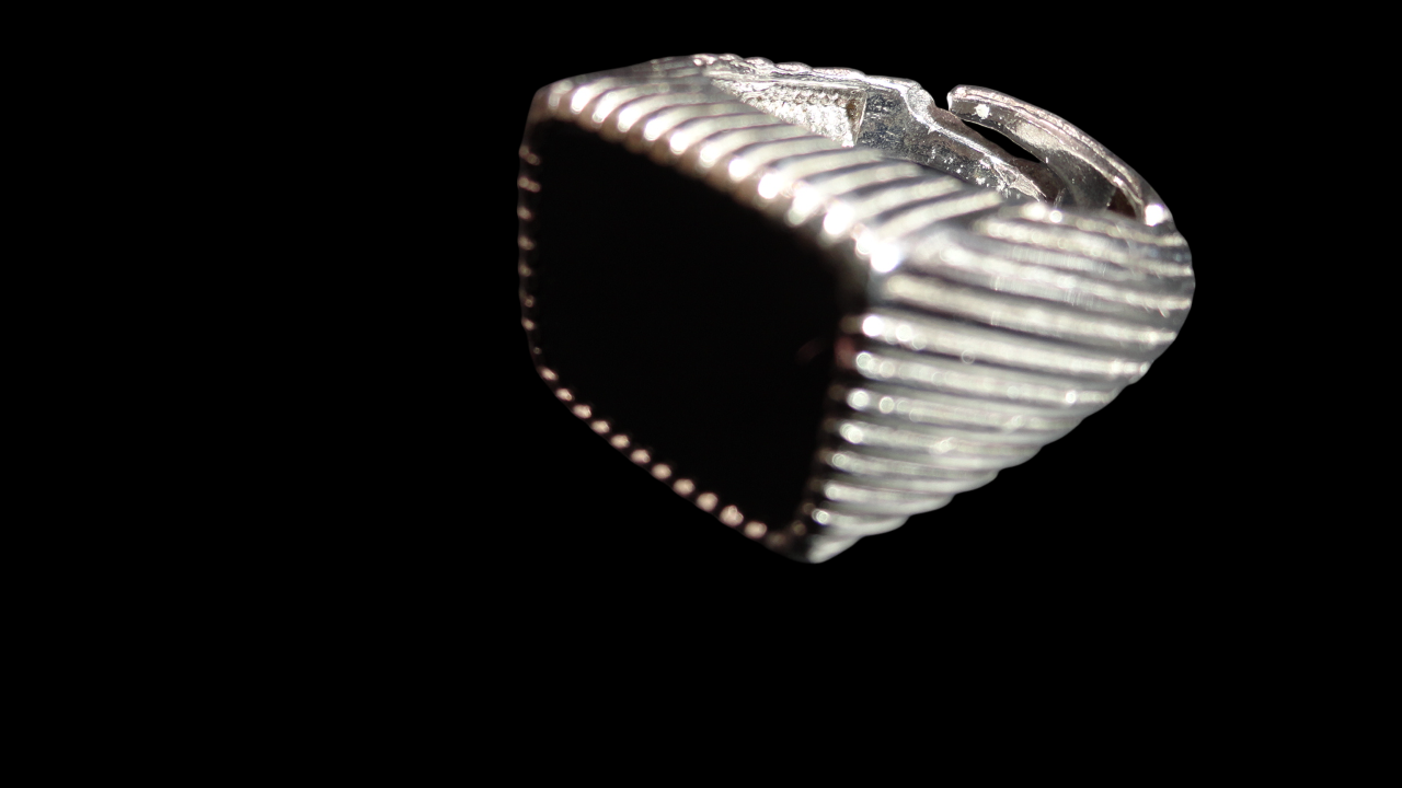 Anello argento uomo con onice