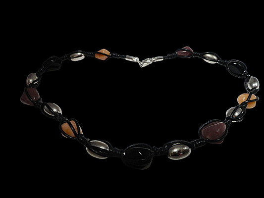 Collana in argento e pietre naturali