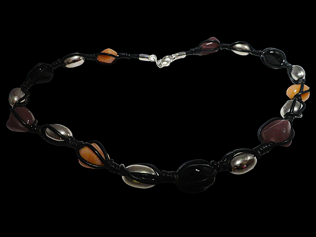 Collana in argento e pietre naturali