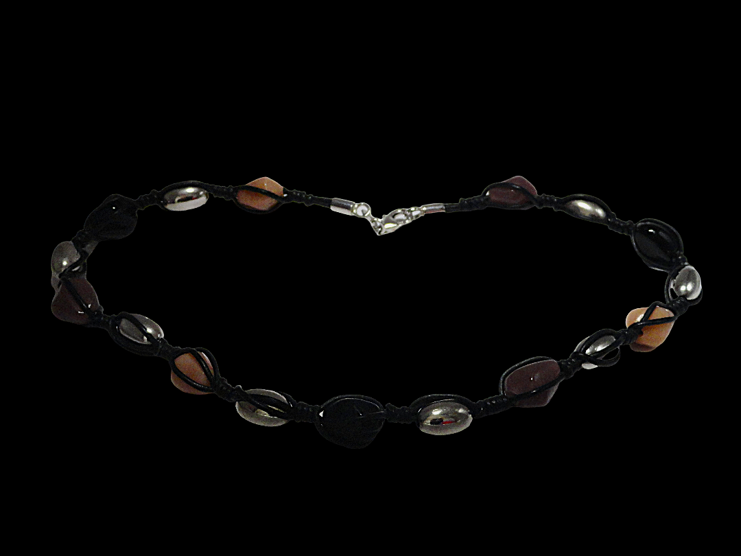 Collana in argento e pietre naturali
