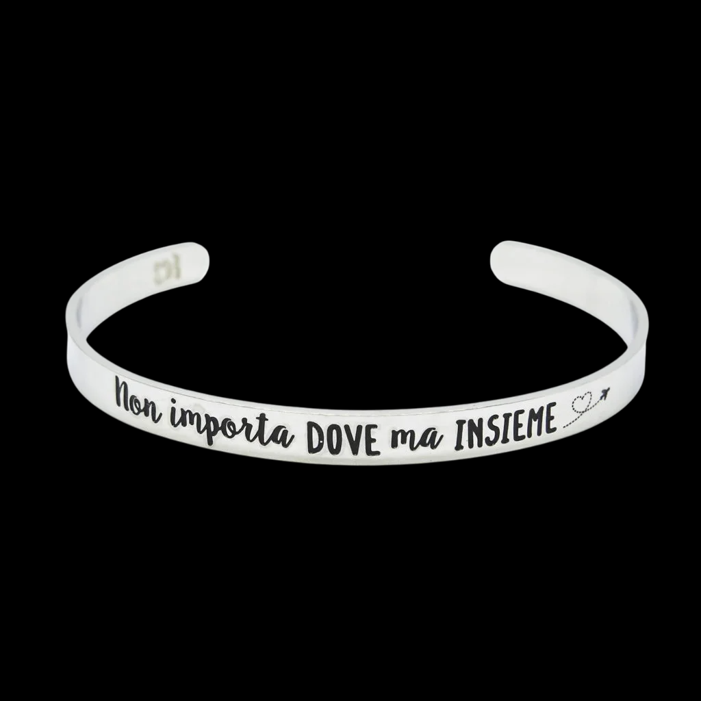 Bracciale rigido “Non importa dove ma insieme”